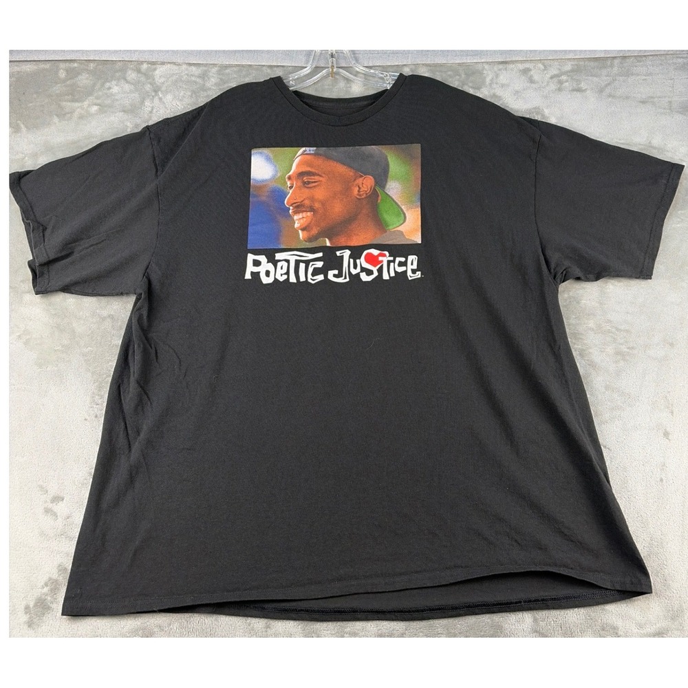 Ripple Junction T-Shirt Mens 3X Poetic Justice Black Tupac Graphic VTG